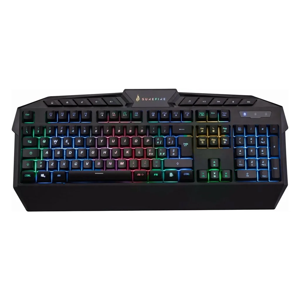 Клавиатура SureFire Kingpin, с кабел 1.8 m, геймърска, RGB, USB Type-A, 114 бутона
