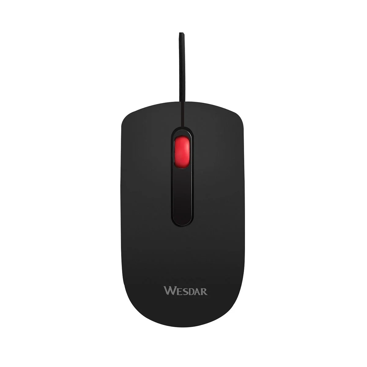 Мишка Wesdar X18, оптична, с кабел, 3 бутона, черна