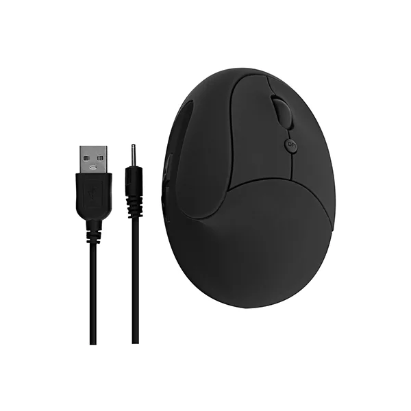 Мишка TNB Mini, безжична, ергономична, с акумулаторна батерия, USB-A, 6 бутона