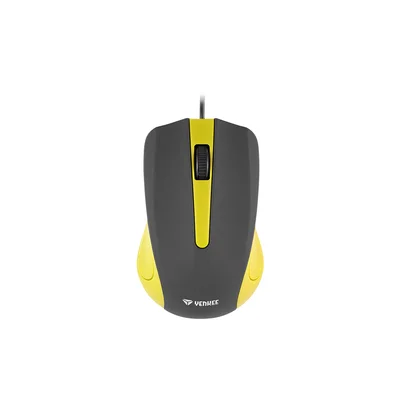 Мишка Yenkee 1015YW, оптична, USB, с кабел, 3 бутона, жълта