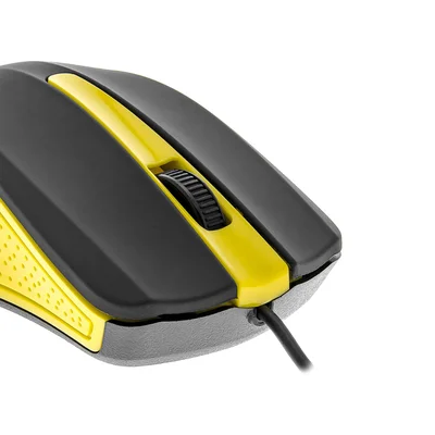Мишка Yenkee 1015YW, оптична, USB, с кабел, 3 бутона, жълта