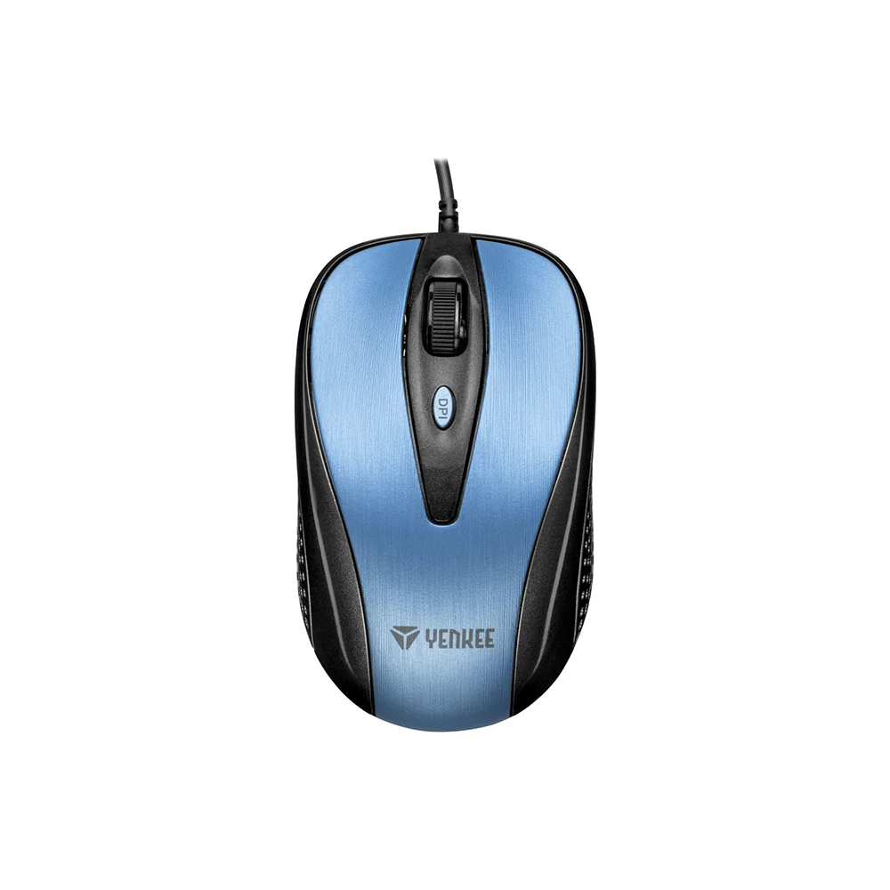 Мишка Yenkee 1025BE, оптична, USB, 2400 dpi, с кабел, синя