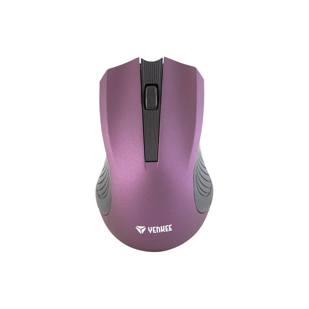 Мишка Yenkee 2015PE, безжична, оптична, 1600 dpi, USB, 3 бутона, лилава