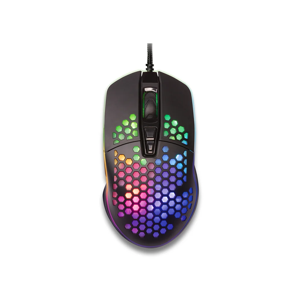 Мишка Yenkee Shotgun 3030BK, геймърска, 6400 dpi, USB, черна