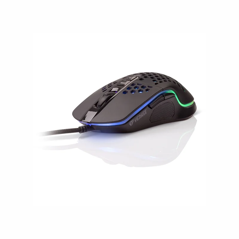 Мишка Yenkee Shotgun 3030BK, геймърска, 6400 dpi, USB, черна