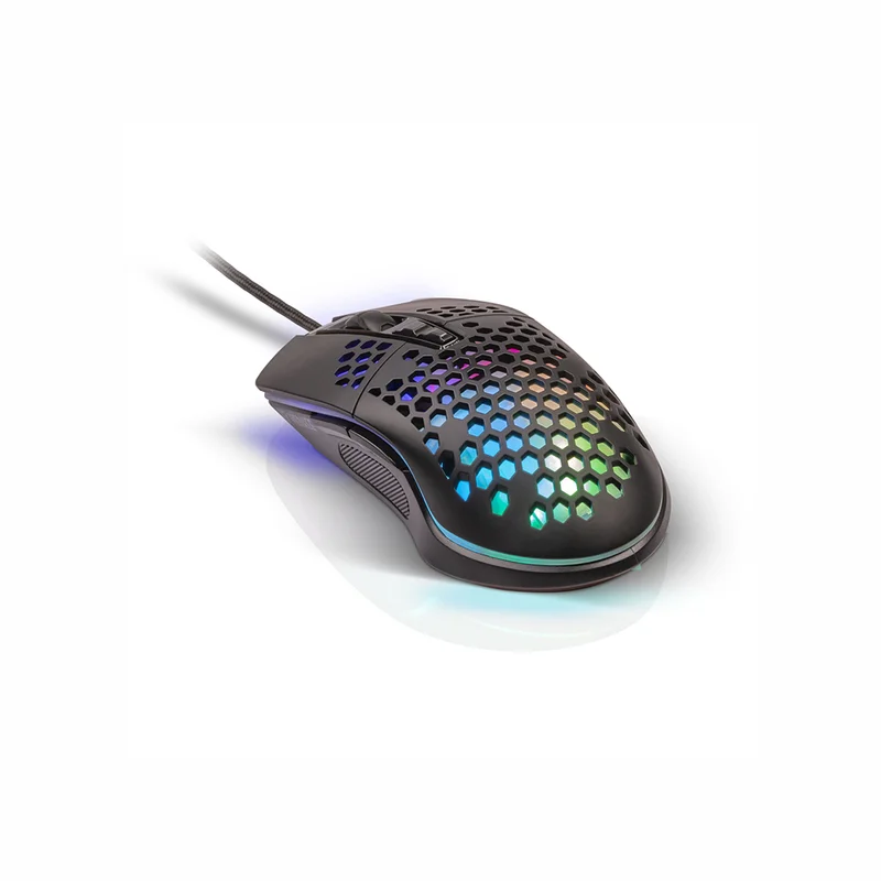 Мишка Yenkee Shotgun 3030BK, геймърска, 6400 dpi, USB, черна