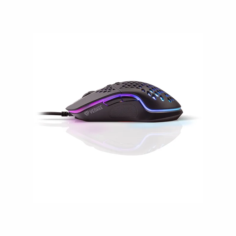 Мишка Yenkee Shotgun 3030BK, геймърска, 6400 dpi, USB, черна
