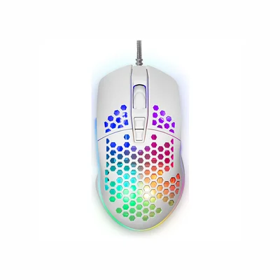 Мишка Yenkee Shotgun 3030WE, геймърска, 6400 dpi, USB, бяла