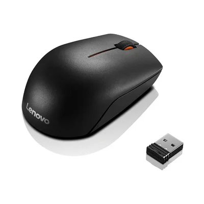 Мишка Lenovo 300, безжична, USB, AA, черна