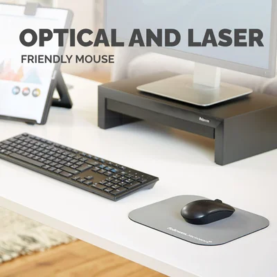 Пад за мишка Fellowes Microban, антибактериален, 2 mm, сив