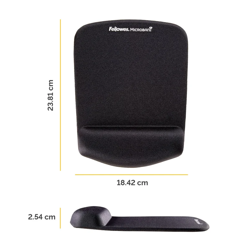 Пад за мишка Fellowes Plushtouch, ергономичен, черен