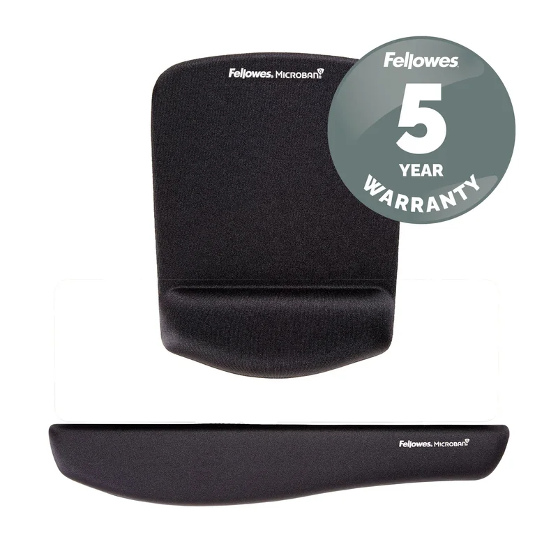 Пад за мишка Fellowes Plushtouch, ергономичен, черен