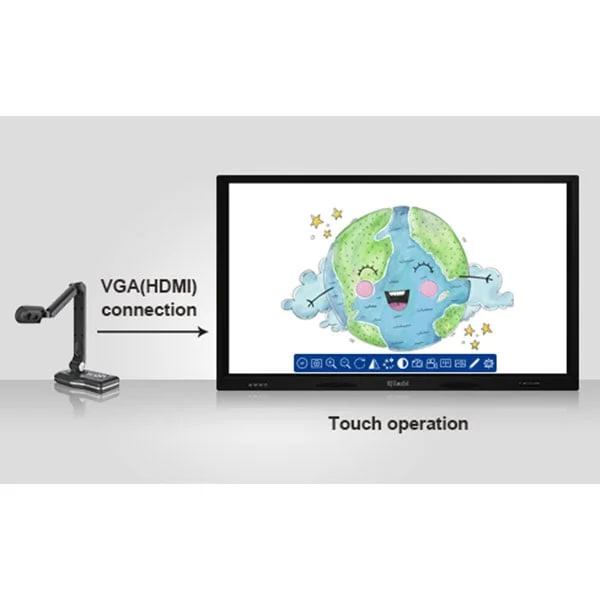 Документна камера IQ View E3511, HDMI, SD карта, VGA, USB, черна