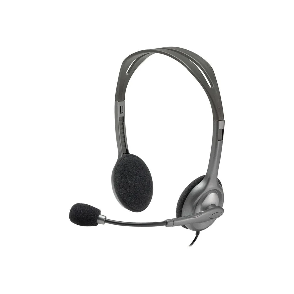Слушалки Logitech H110, с микрофон, 3.5 mm жак, 58 dB, 100 - 16000 Hz, 1.8 m кабел, сребристи