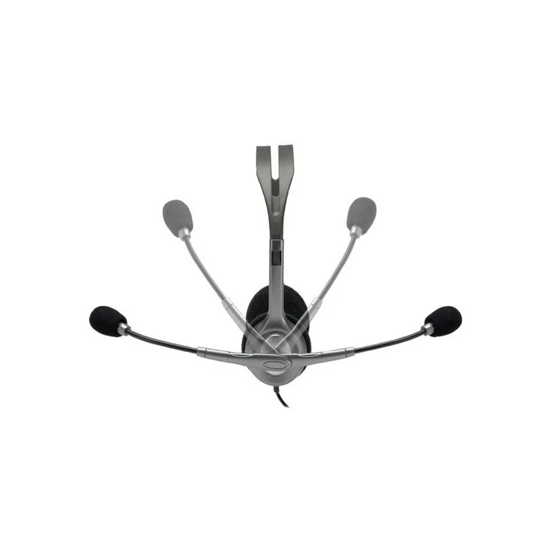 Слушалки Logitech H110, с микрофон, 3.5 mm жак, 58 dB, 100 - 16000 Hz, 1.8 m кабел, сребристи