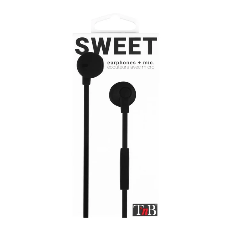Слушалки TNB Sweet In Ear, с микрофон, 3.5 mm жак, 93 dB, 1.2 m кабел, черни