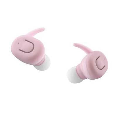 Слушалки TNB Dude, безжични, с Bluetooth, 105 dB, със зареждащ кейс, розови