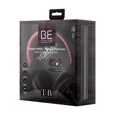 Слушалки TNB Be Color, с кабел 1.2 m и микрофон, 3.5 mm жак, 105 dB, черно-червени