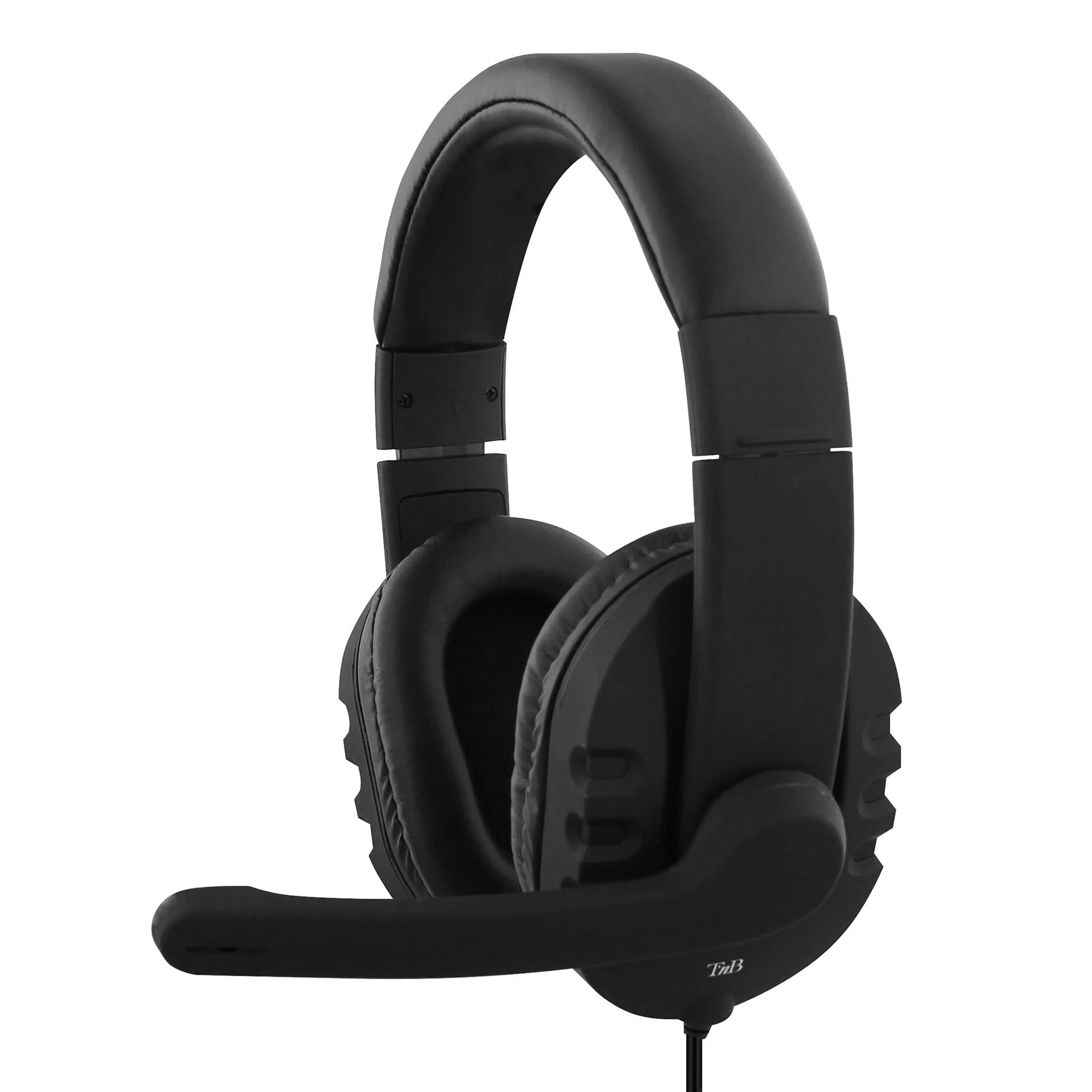 Слушалки TNB HS300, с микрофон, 3.5 mm жак, 103 dB, 2 m кабел, черни
