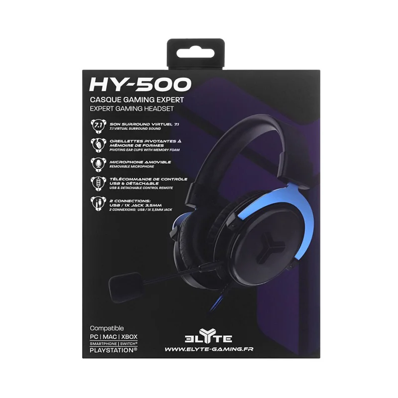 Слушалки TNB Elyte HY500 Gaming, с микрофон, 3.5 mm жак, 110 dB