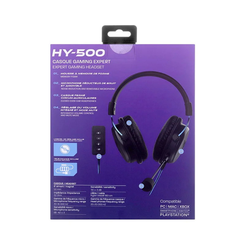 Слушалки TNB Elyte HY500 Gaming, с микрофон, 3.5 mm жак, 110 dB