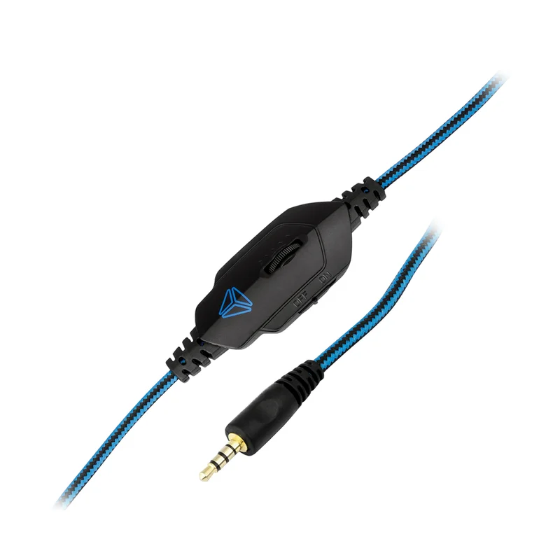 Слушалки Yenkee 3005 Guerrilla, геймърски, 3.5 mm жак, 108 dB, 2.1 m кабел, черно-сини