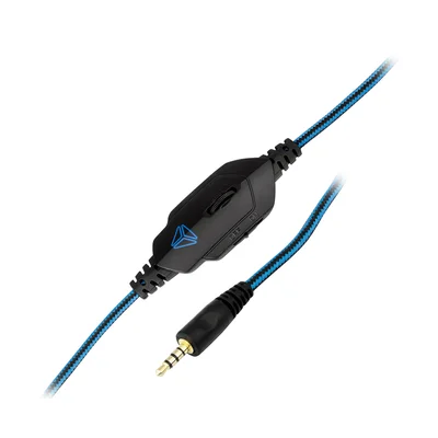 Слушалки Yenkee 3005 Guerrilla, геймърски, 3.5 mm жак, 108 dB, 2.1 m кабел, черно-сини