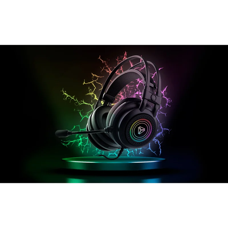 Слушалки Yenkee 3035 Shadow, геймърски, USB, 112 dB, 2.4 m кабел, черни