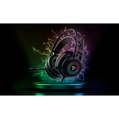 Слушалки Yenkee 3035 Shadow, геймърски, USB, 112 dB, 2.4 m кабел, черни
