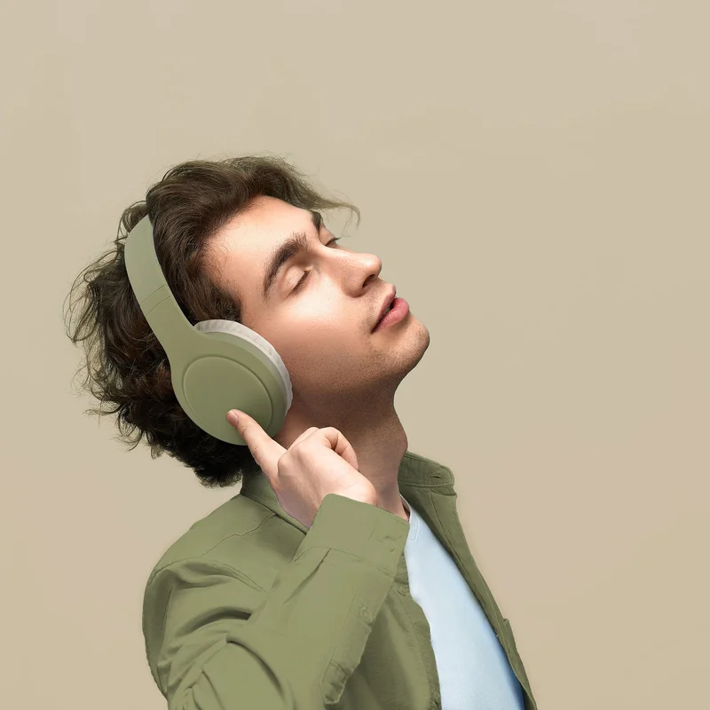 Слушалки TNB Tonality, с Bluetooth, USB Type-C, 117 dB, цвят маслина