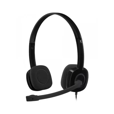 Слушалки Logitech Overhead H151, жични, черни, 3.5 mm жак, 122 dB, 1.8 m кабел