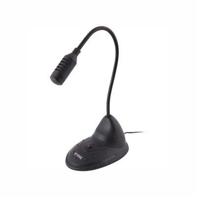 Микрофон Yenkee 1011BK Desktop, регулируем, черен, 3.5 mm жак