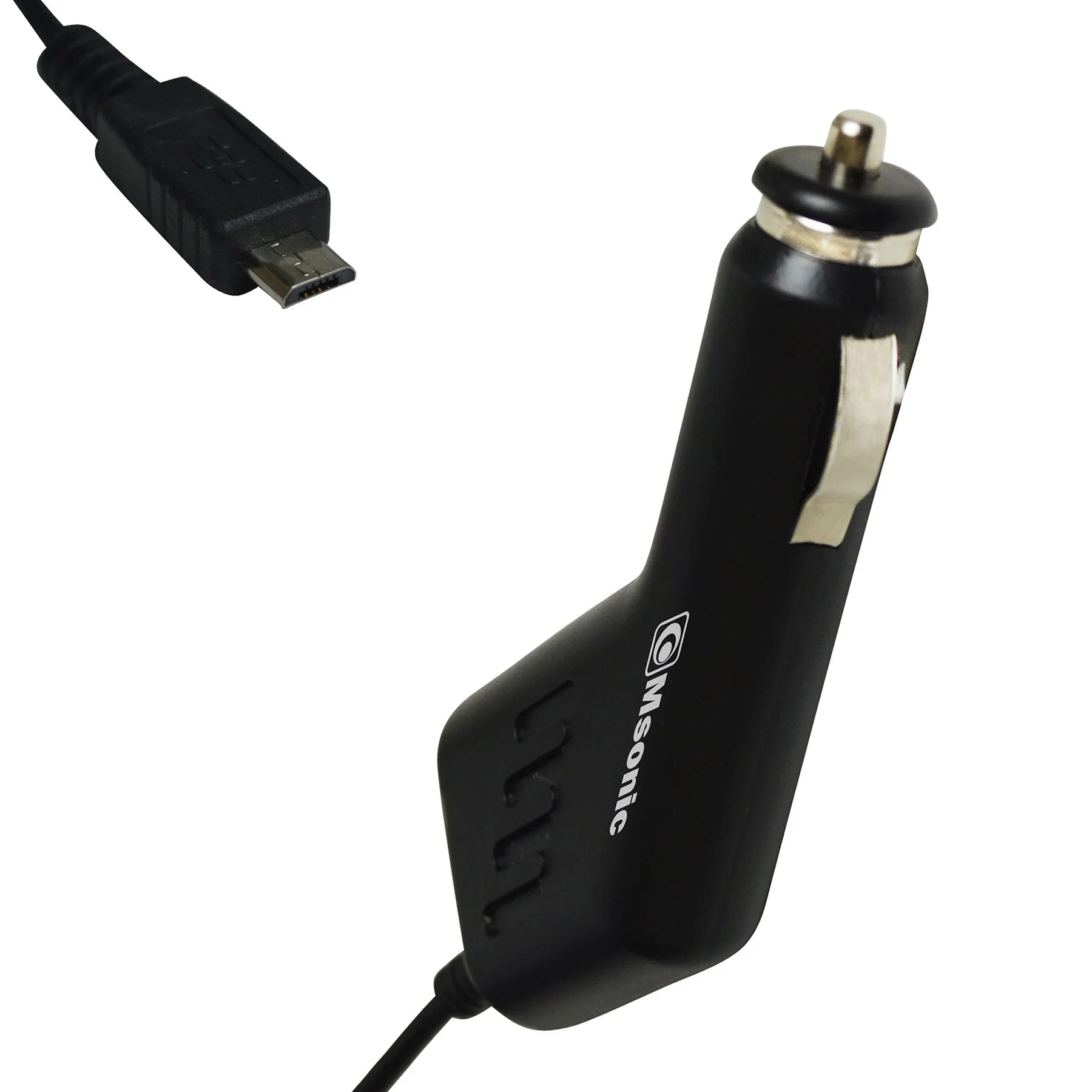 Зарядно устройство Msonic, за автомобилна запалка, с вграден micro-USB кабел