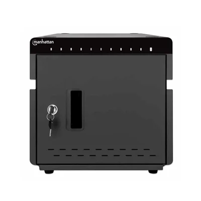 Шкаф за зареждане на смартфони Manhattan, таблети и USB устройства, 180W, до 10 броя