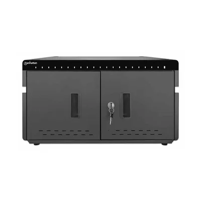 Шкаф за зареждане на смартфони Manhattan, таблети и USB устройства, 360W, до 20 броя