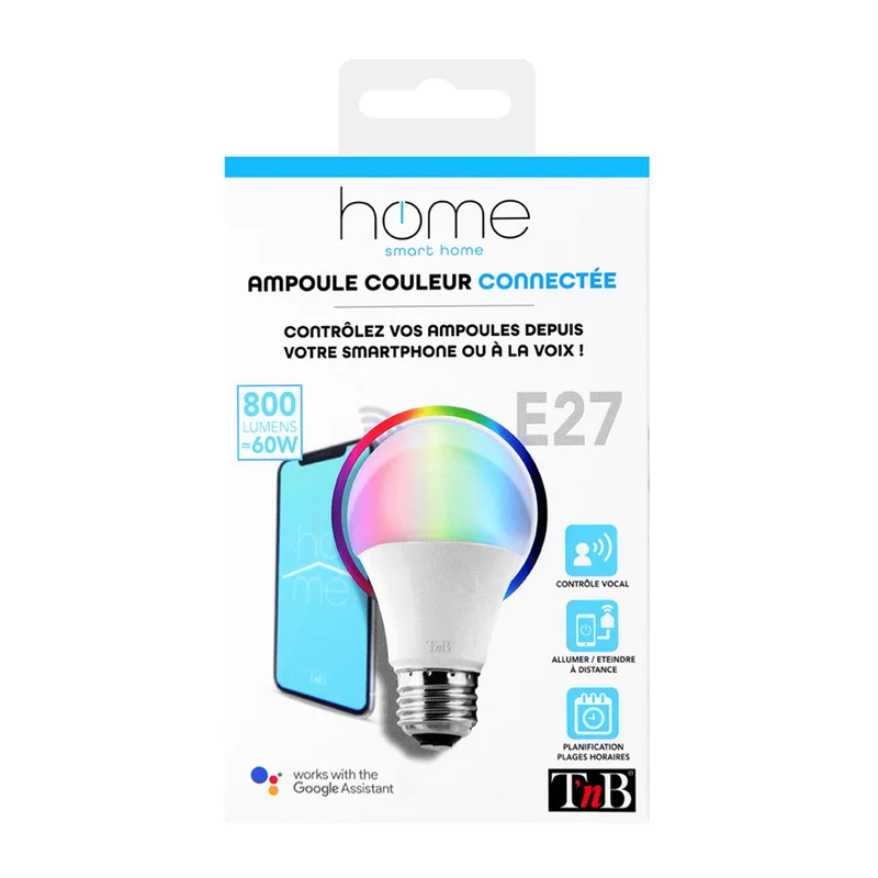 Крушка TNB Smart Home, LED, 60 W, 800 lm, с Wi-Fi, E27