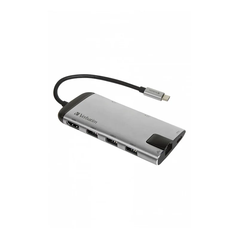 USB Хъб Verbatim, 5 порта, USB-C, USB 3.1, HDMI, RJ45