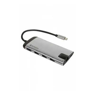 USB Хъб Verbatim, 6 порта, USB-C, USB 3.1, HDMI, RJ45, SDHC