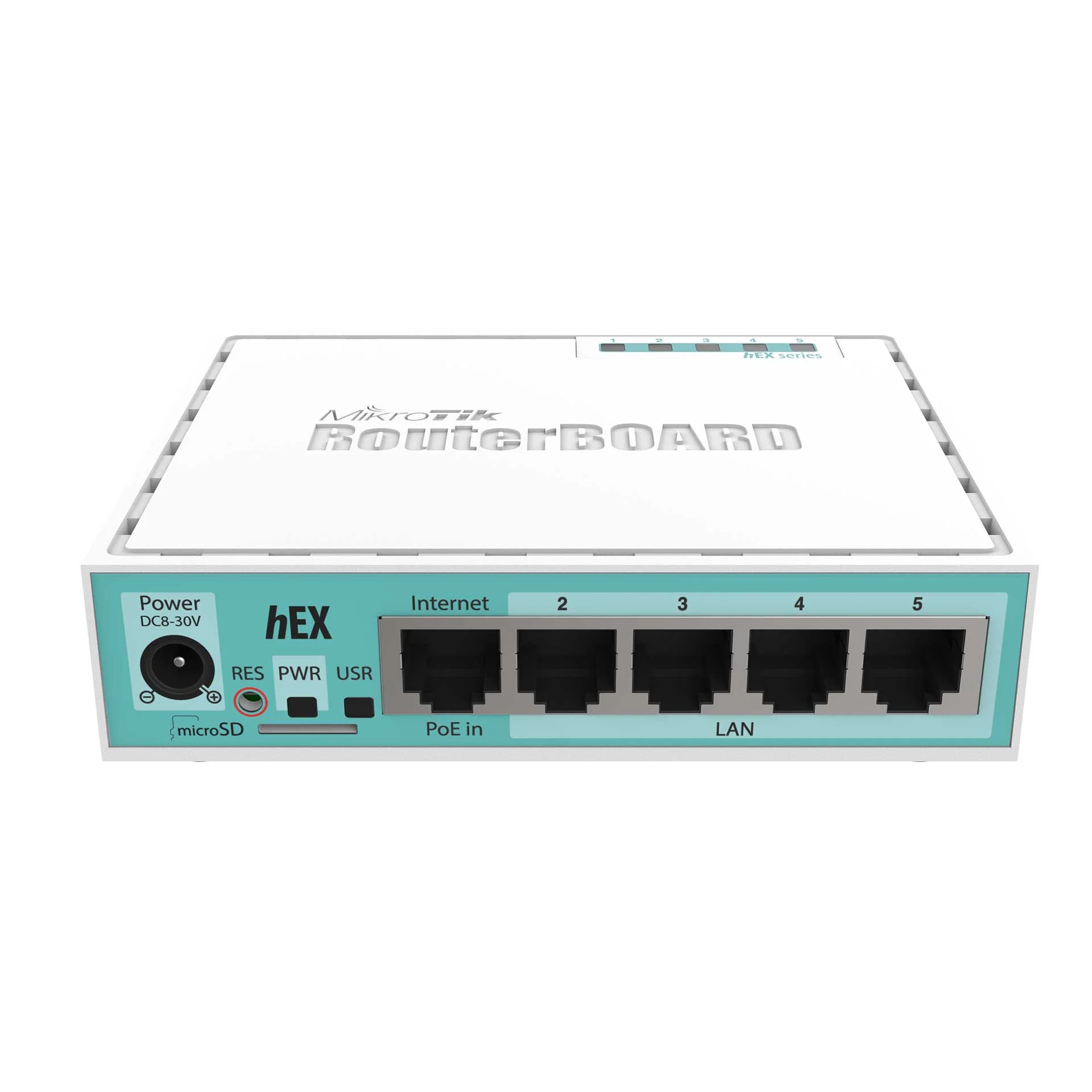 Рутер Mikrotik RB750GR3 Hex, кабелен, 5 порта