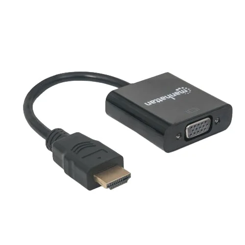 Адаптер Manhattan, HDMI към VGA, 2 Ethernet порта