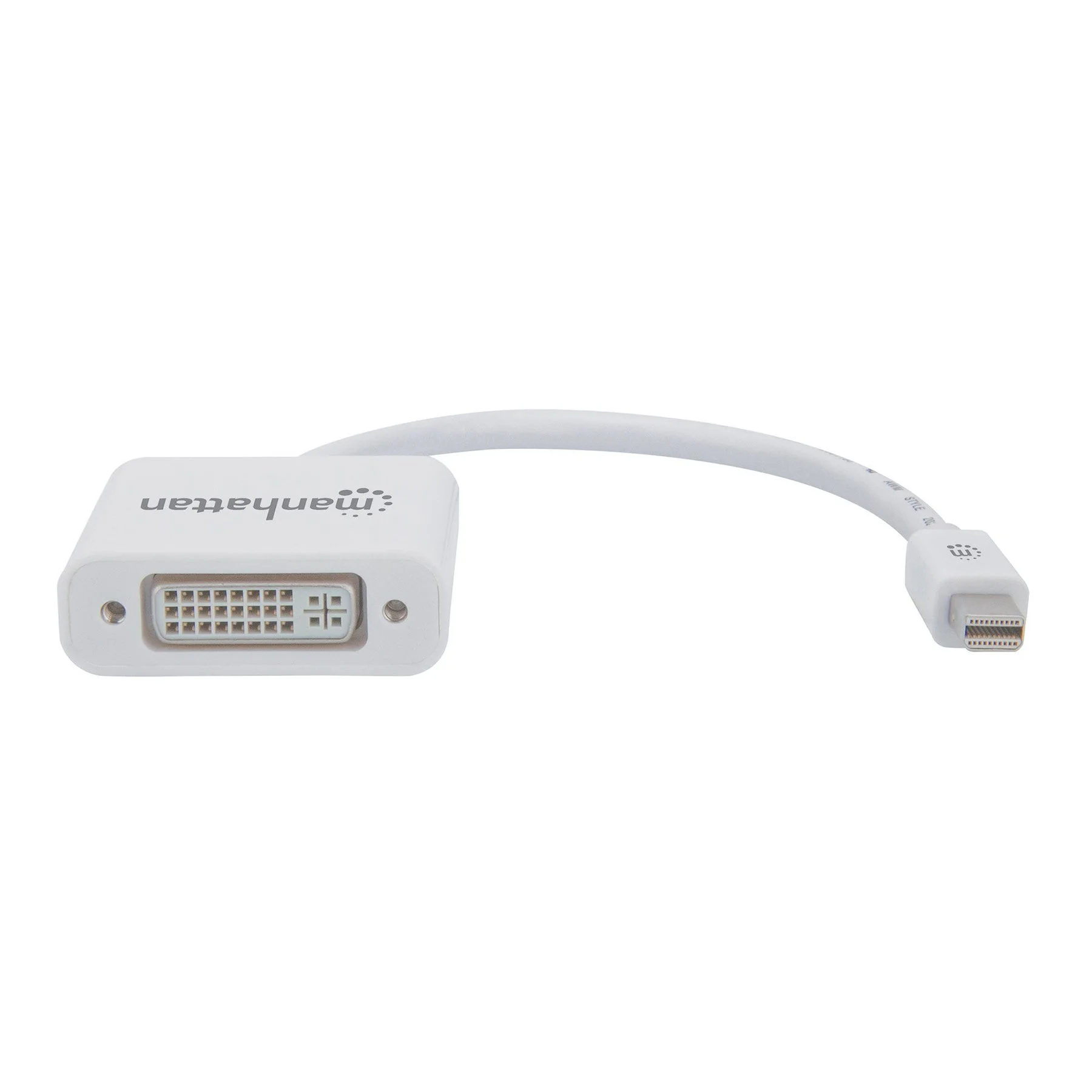 Адаптер Manhattan Mini DisplayPort, Male към DVI-I Female, Ethernet порт