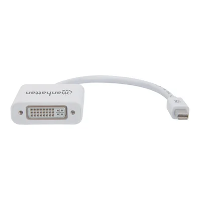 Адаптер Manhattan Mini DisplayPort, Male към DVI-I Female, Ethernet порт