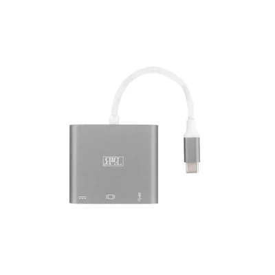 Адаптер TNB, троен, USB C, USB A, HDMI, 3 Ethernet порта
