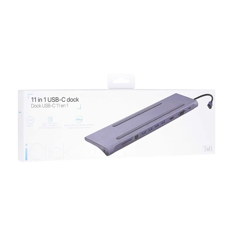 Докинг станция TNB, 11 в 1, USB Type C кабел, 20 cm