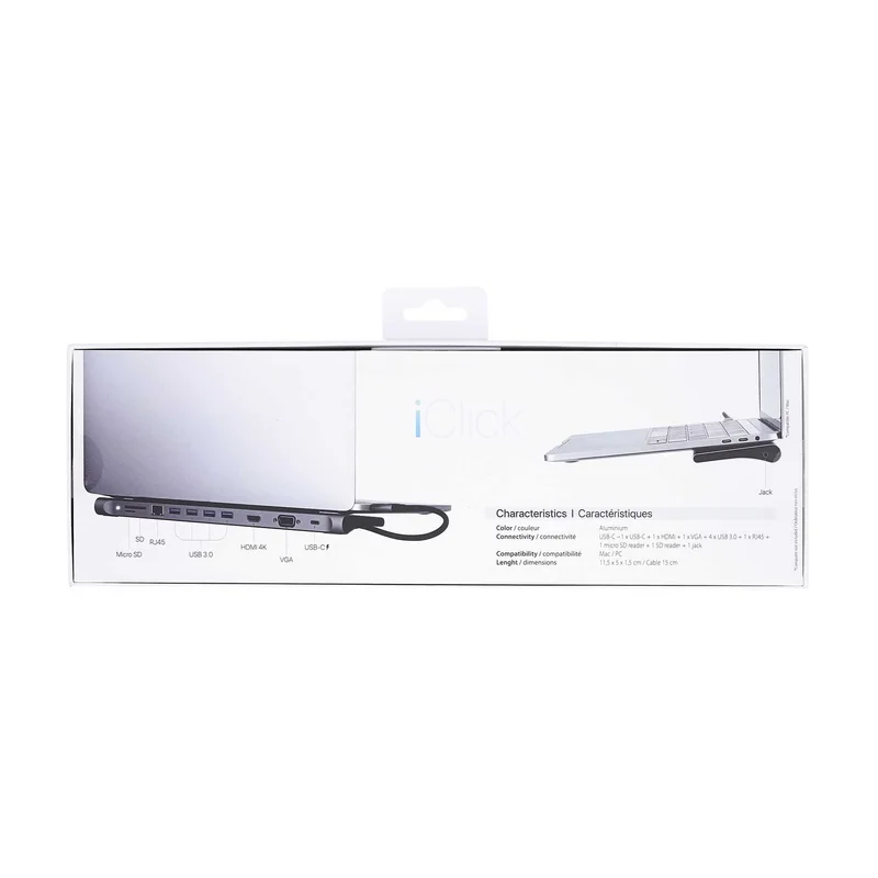 Докинг станция TNB, 11 в 1, USB Type C кабел, 20 cm