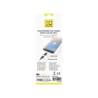 Адаптер TNB, Micro USB към USB Type-C, черен
