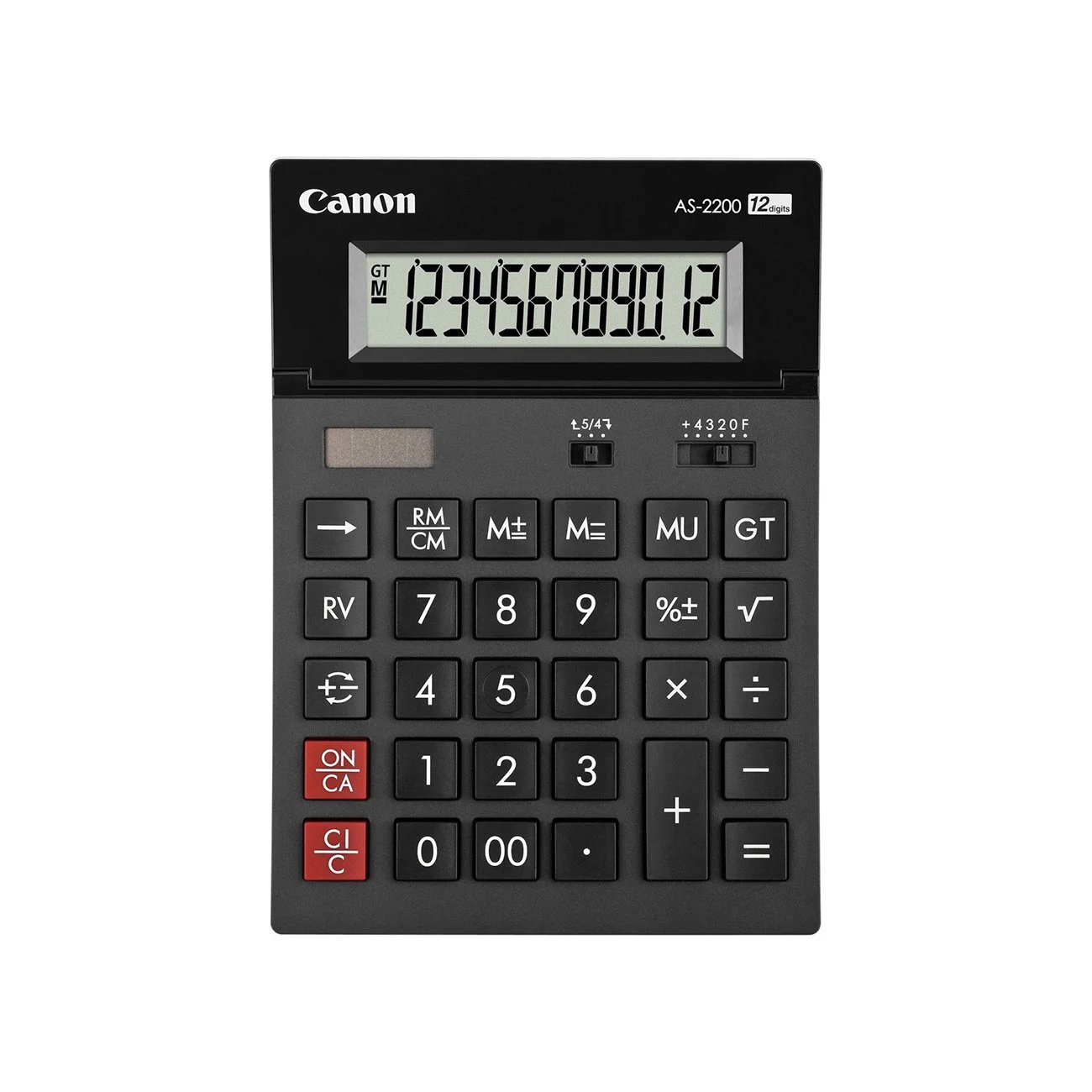 Настолен калкулатор Canon AS-2200, 12-разряден, сив