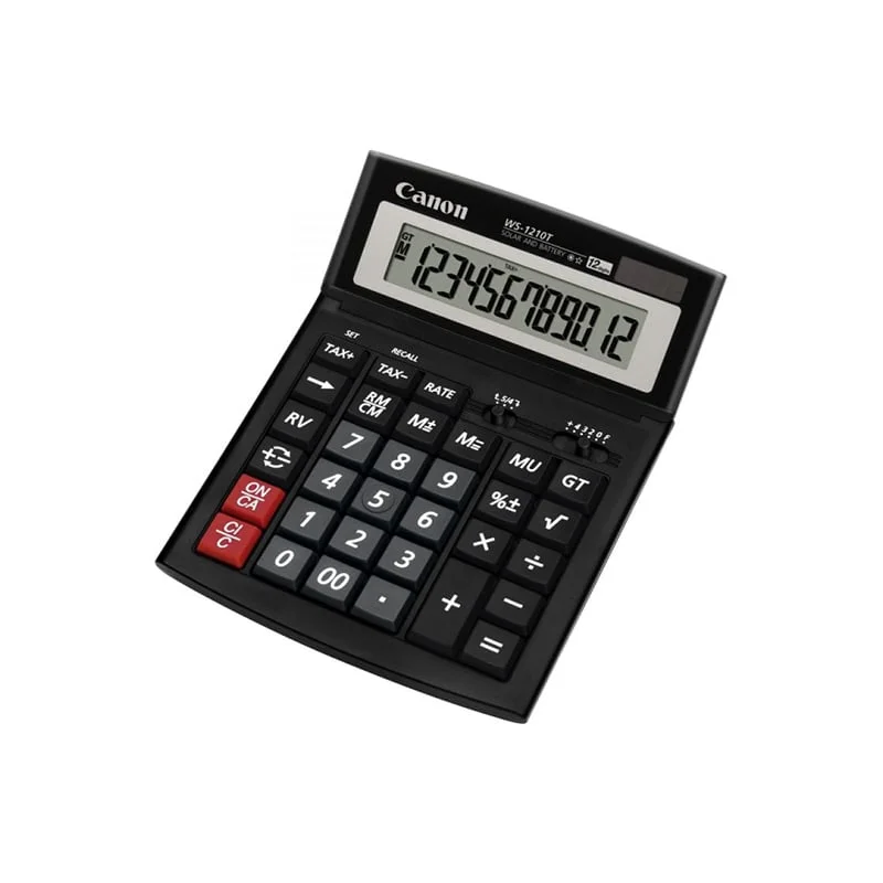Настолен калкулатор Canon WS-1210T, 12-разряден, черен