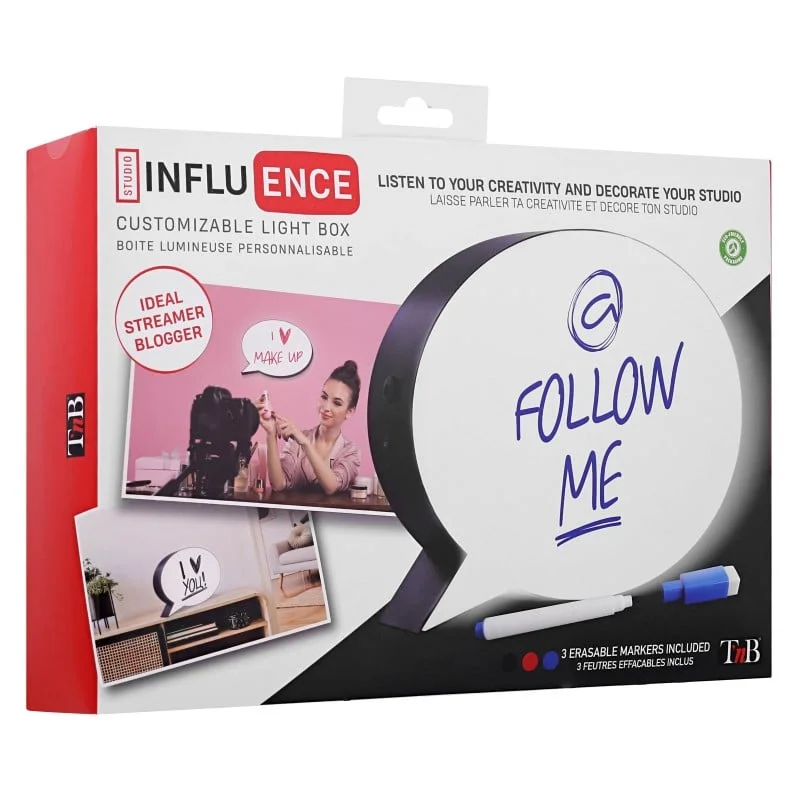 Светеща кутия TNB Influence, персонализирана, 6 х AA батерии, 1.5 V, USB
