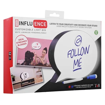 Светеща кутия TNB Influence, персонализирана, 6 х AA батерии, 1.5 V, USB